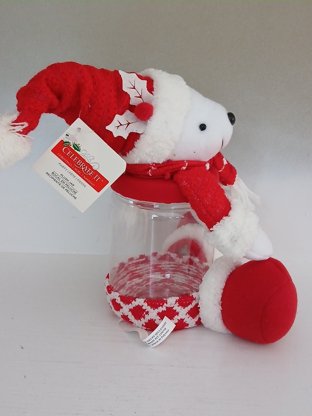 Plush Holiday Bear Jar - Picture 2 of 3